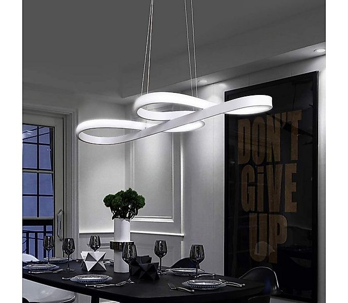 ZMH Pendelleuchte LED Esstisch Schwarz/Weiß Hängeleuchte Modern 47W Dimmbar günstig online kaufen