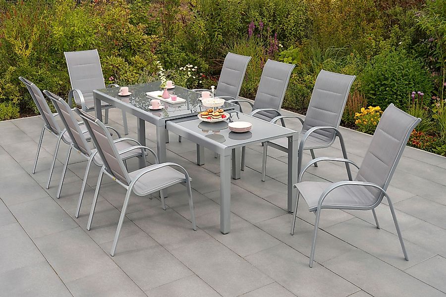 MERXX Garten-Essgruppe »Amalfi di Lusso« 10 Stk. tlg. mit 8 Sesseln und ver günstig online kaufen