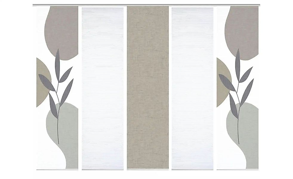 HOME in green Schiebevorhang   ¦ silber ¦ Synthetik ¦ Maße (cm): B: 60 H: 2 günstig online kaufen