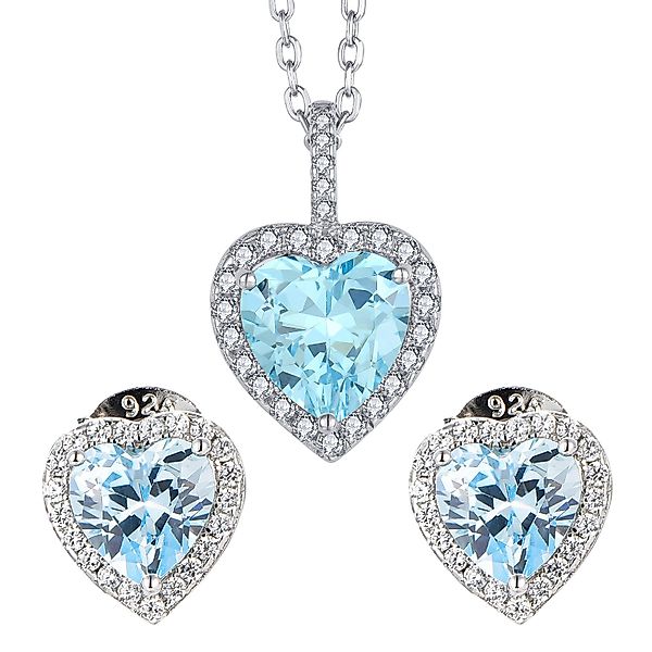 PAVELS Schmuckset Skyblue Heart, Edles Schmuckset günstig online kaufen
