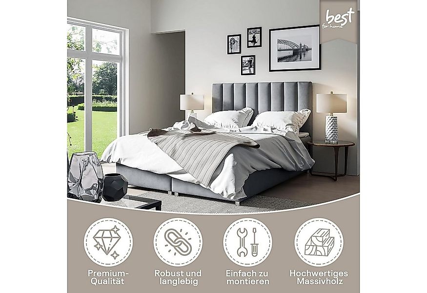 Best for Home Boxspringbett Trinity K-10 Boxspringbett mit Stauraum, Bonell günstig online kaufen