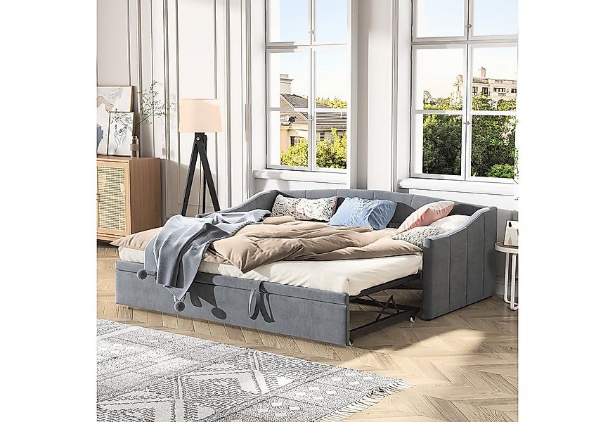PXloue Polsterbett Daybett Tagesbett Ausziehbett (Ohne Matratze), Schlafsof günstig online kaufen
