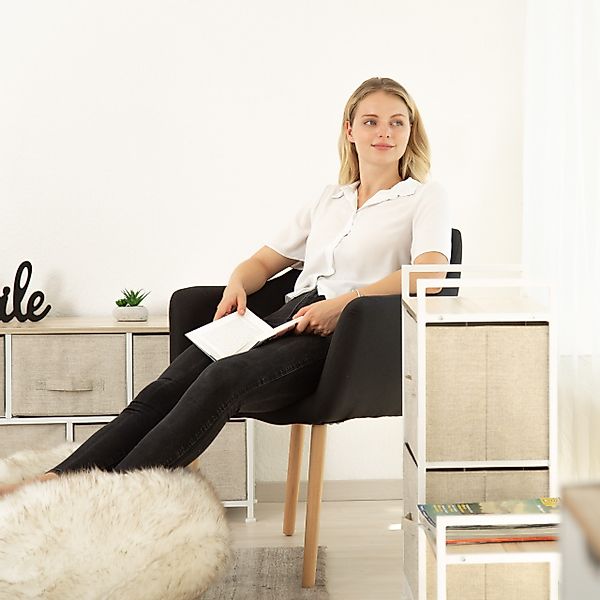 relaxdays Standregal Regalsystem verschiedene Varianten beige, günstig online kaufen