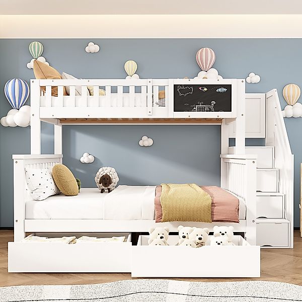 KLAM HOME Kinderbett Multifunktionales Hochbett Etagenbett günstig online kaufen