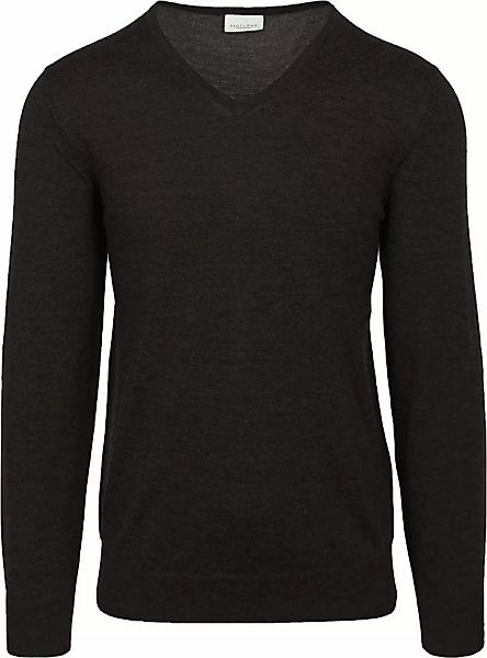 Profuomo Pullover V-Neck Merinowolle Schwarz - Größe XXL günstig online kaufen