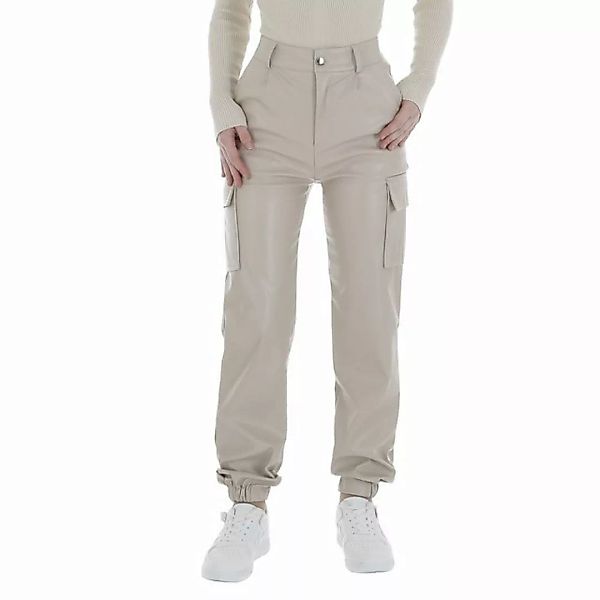 Ital-Design Lederimitathose Damen Freizeit (86365180) Stretch Jogginghose i günstig online kaufen