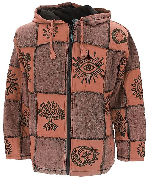 Guru-Shop Strickjacke Goa Jacke, Patchwork Sweatshirt günstig online kaufen