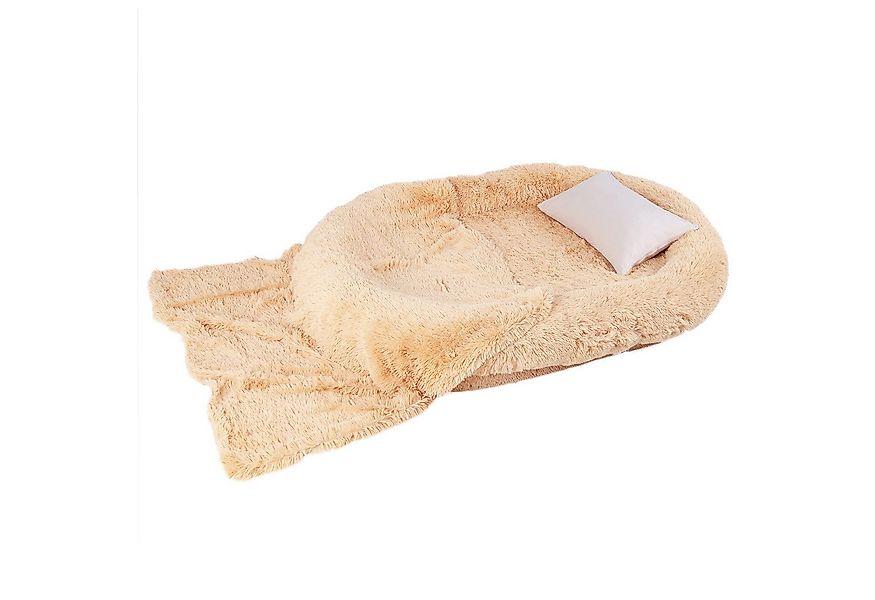 COSTWAY Tierbett, Hundebett mit Kissen & Decke, orthopädisch, aus Plüsch günstig online kaufen
