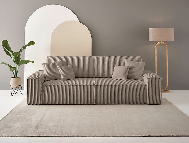 andas 3-Sitzer "FINNLEY Schlafsofa 257 cm, Schlaffunktion mit Bettkasten (2 günstig online kaufen
