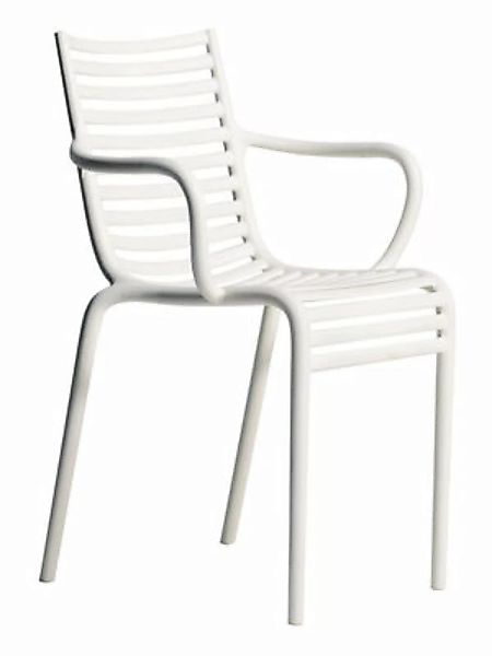 Stapelbarer Sessel Pip-e plastikmaterial weiß - Driade - Weiß günstig online kaufen
