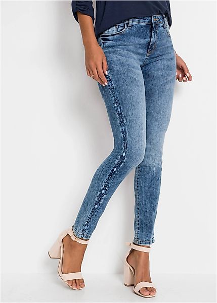 bonprix Skinny-fit-Jeans Skinny fit Passform, Innenbeinlänge ca. 77,5 cm in günstig online kaufen