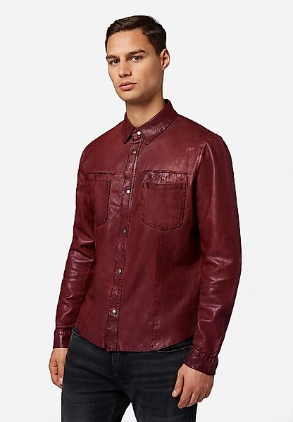 RICANO 2-in-1-Langarmshirt Reverse Shirt Wendbares Lederhemd - beidseitig t günstig online kaufen