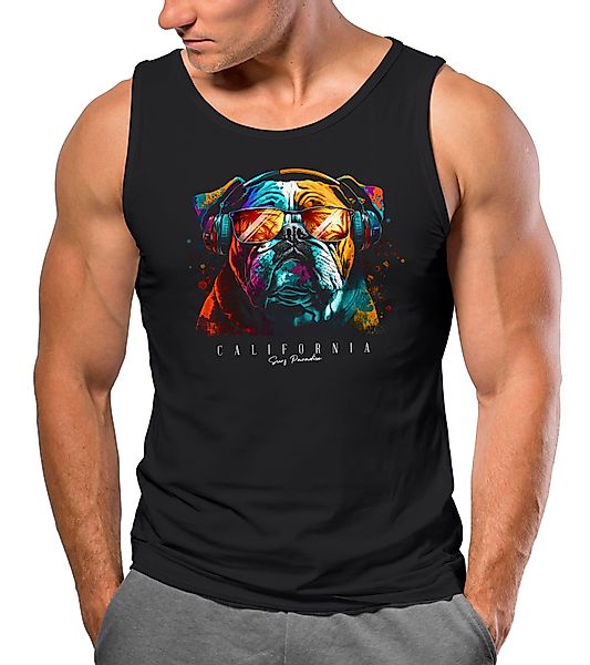 Neverless Tanktop Herren Tank-Top Print California günstig online kaufen