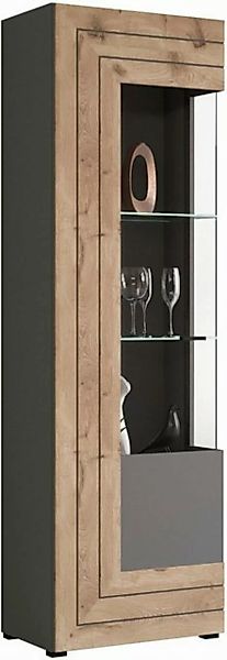 INOSIGN Vitrine Aalborg, Höhe 194 cm, 1 Glastür, 2 Glaseinlegeböden, Metall günstig online kaufen