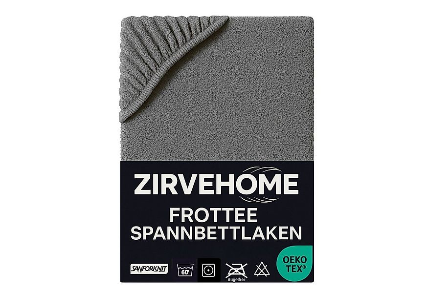 ZIRVEHOME Spannbettlaken Frotte Spannbettlaken, Baumwolle, Frottee, Gummizu günstig online kaufen