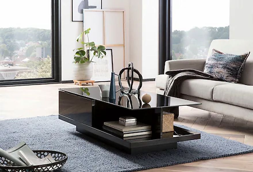 SalesFever Couchtisch »im minimalistischen Stil« Elegante Tischplatte aus r günstig online kaufen
