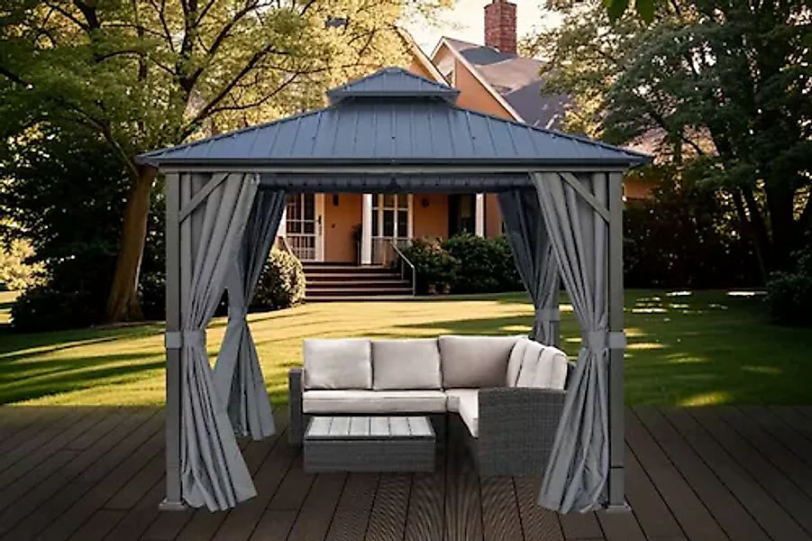 KONIFERA Pavillon »Thasos« mit Doppeldach, in BxT: 300x300 cm und 400x300 c günstig online kaufen