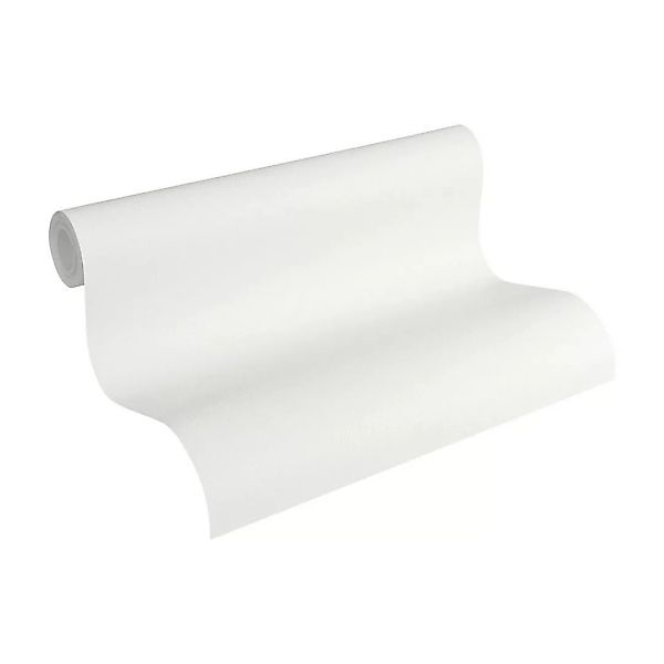 Bricoflor Weiße Vliestapete mit Struktur Uni Tapete Hell mit Vinyl Ideal fü günstig online kaufen