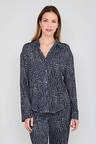JOOP Pyjamaoberteil "Luxe Modal Printed" langärmelig, Modal-Mix, Knöpfe günstig online kaufen
