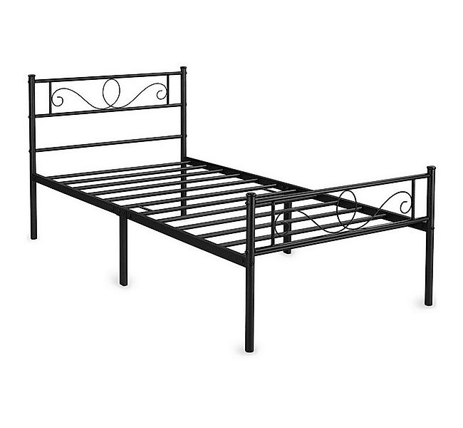 Yaheetech Bettgestell Metallbett mit Kopfteil, Einzelbett/Doppelbett Metall günstig online kaufen