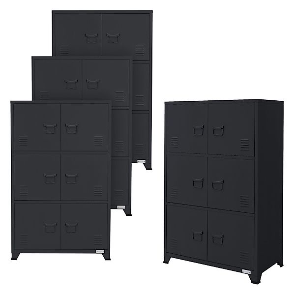 ML-Design 4Er Set Aktenschrank 75x40x120 cm Anthrazit Freistehender günstig online kaufen