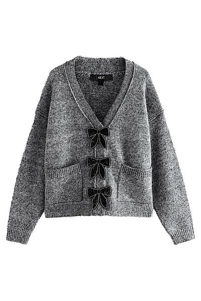 Next Strickjacke Geknöpfte Strickjacke mit Tasche und Schleife (1-tlg) günstig online kaufen