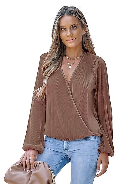Cupshe Blusentop Umwicklungsbluse mit Falten günstig online kaufen