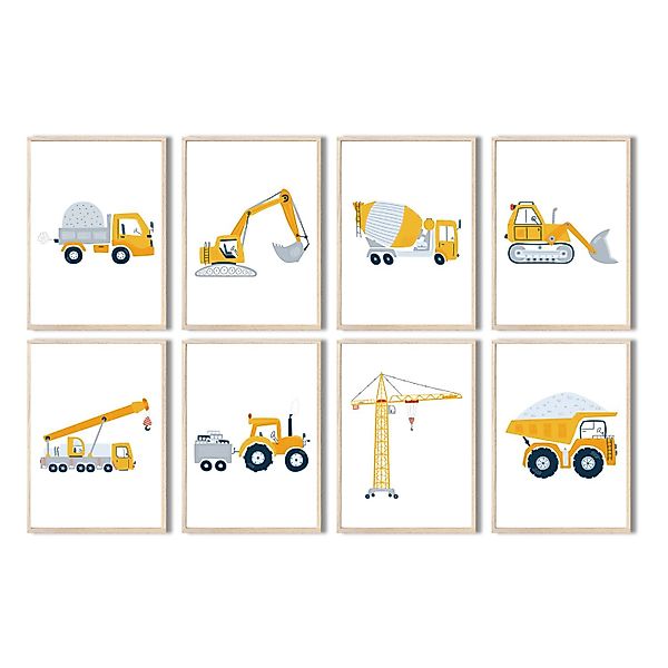MeinBaby123® Poster Bagger, Bilder Kinderzimmer Deko, günstig online kaufen