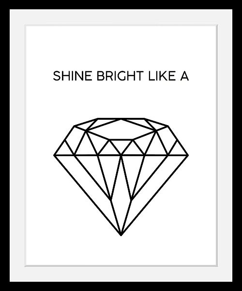 queence Bild "Diamant", in 3 Größen, gerahmt günstig online kaufen