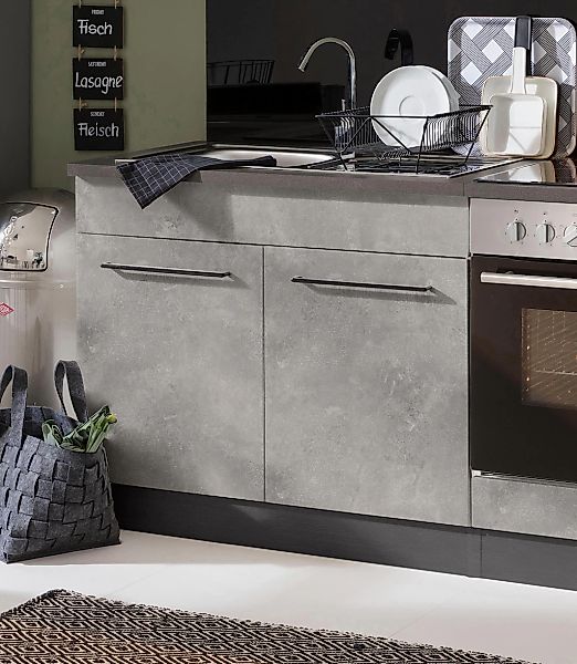 KOCHSTATION Spülenschrank »KS-Tulsa« 100 cm breit, 2 Türen, Metallgriff, MD günstig online kaufen