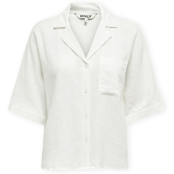 Only  Blusen Noos Bruxelles Linen Shirt - Bright White günstig online kaufen
