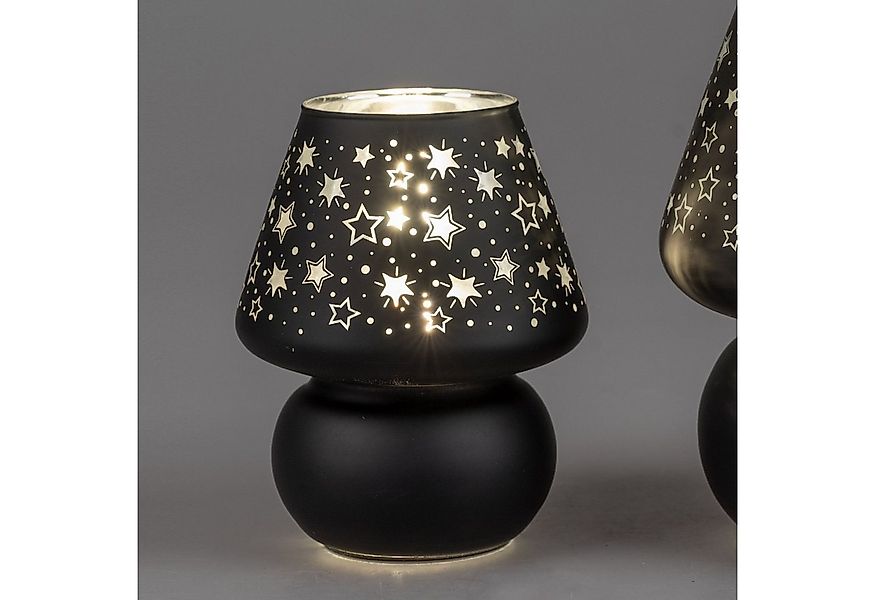 formano Nachttischlampe Festival, Mit Timerfunktion, Schwarz, Motiv: Sterne günstig online kaufen