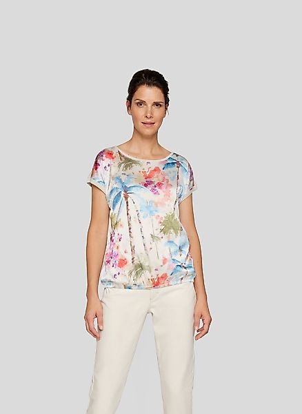 Rabe Print-Shirt, mit floralem Muster vorn, hinten unifarben günstig online kaufen