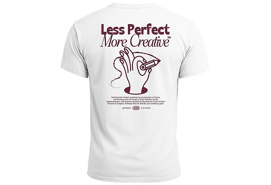 Neverless Print-Shirt Backprint TShirt Herren Less Perfect More Creative Pr günstig online kaufen