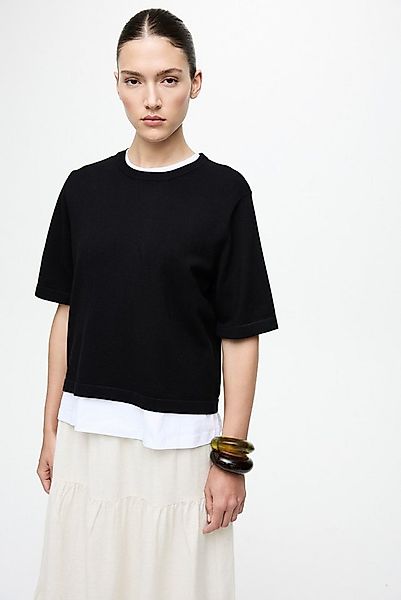 Vila Kurzarmpullover VIMALU O-NECK 2/4 KNIT TOP-NOOS günstig online kaufen