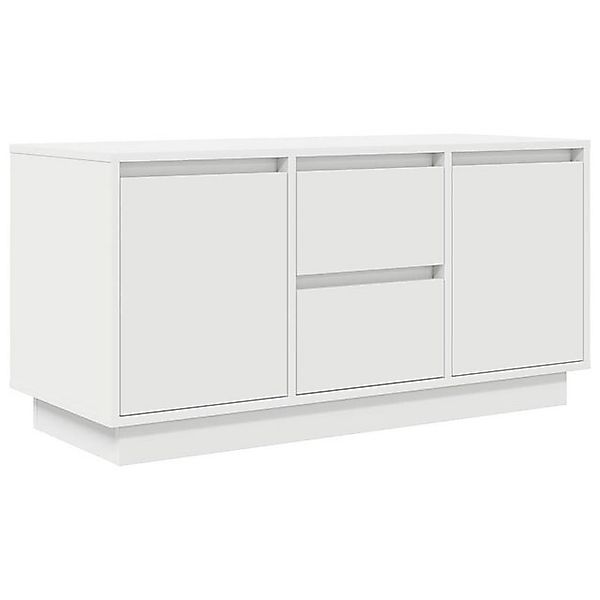 vidaXL TV-Schrank TV-Schrank mit LED-Leuchten Weiß 100x41x50 cm (1-St) günstig online kaufen