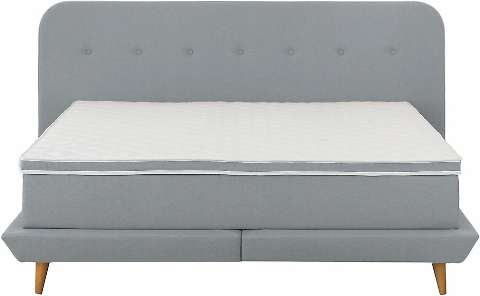 andas Boxspringbett "Premium", Steppung mit Knopfheftung, inkl. Topper günstig online kaufen