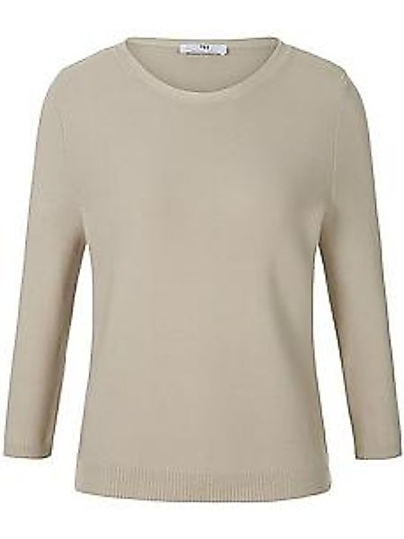 Rundhals-Pullover aus 100% SUPIMA®-Baumwolle Peter Hahn beige günstig online kaufen
