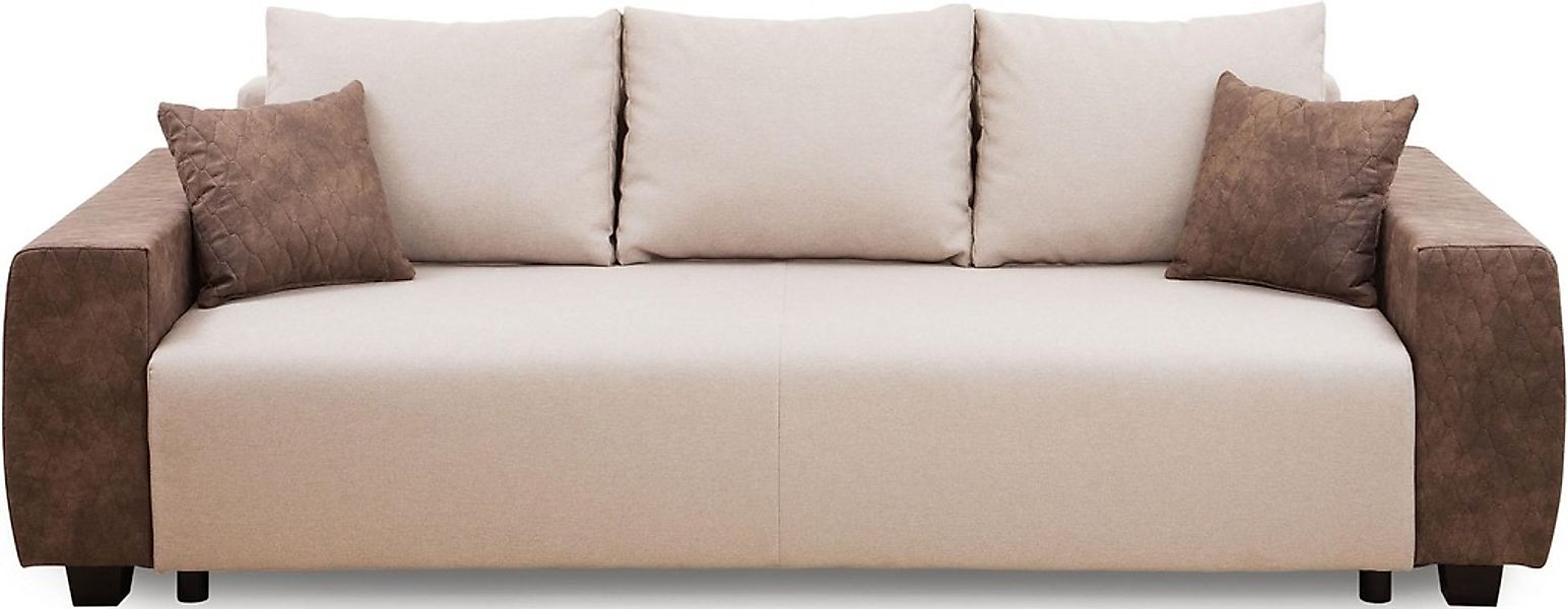 Home affaire Schlafsofa »Bella«, mit geprägtem Bezug bei Armlehnen günstig online kaufen