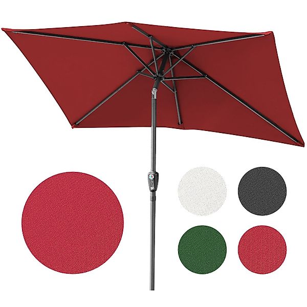 Clanmacy Sonnenschirm Sonnenschirm Rechteckig,Kurbel,Knickbar,Eisen,neigbar günstig online kaufen