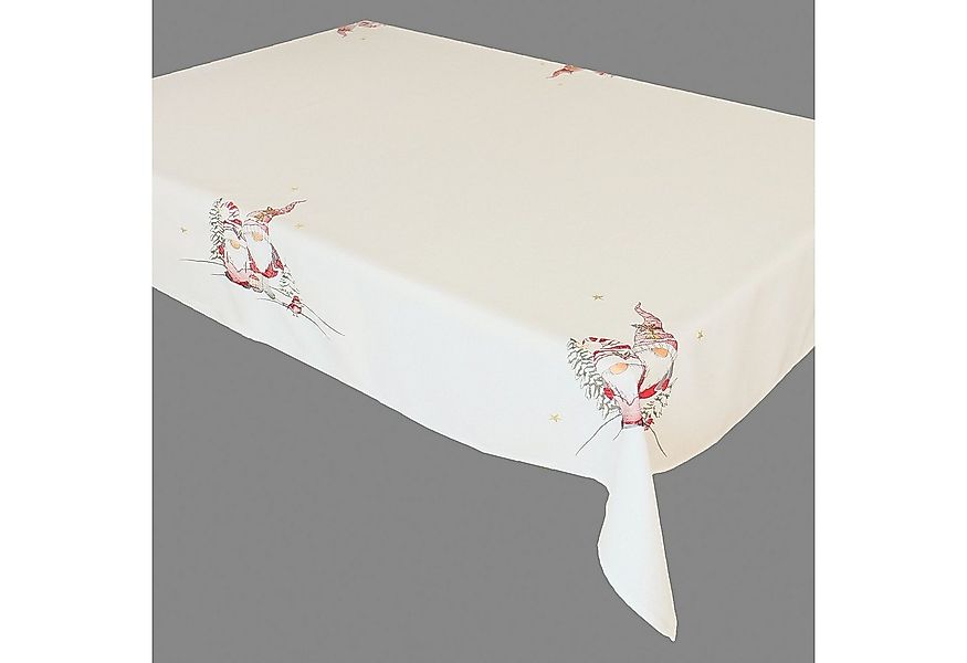 texpot Tischdecke Stickerei Wichtelmänner Weihnachten Winter (1-tlg) günstig online kaufen