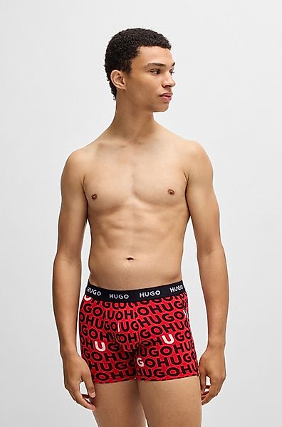 HUGO Underwear Boxershorts "BOXERBR TRPLT DESIGN", Markenlogo am elastische günstig online kaufen