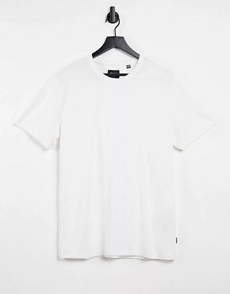 Only & Sons – Pikee-T-Shirt in Weiß günstig online kaufen