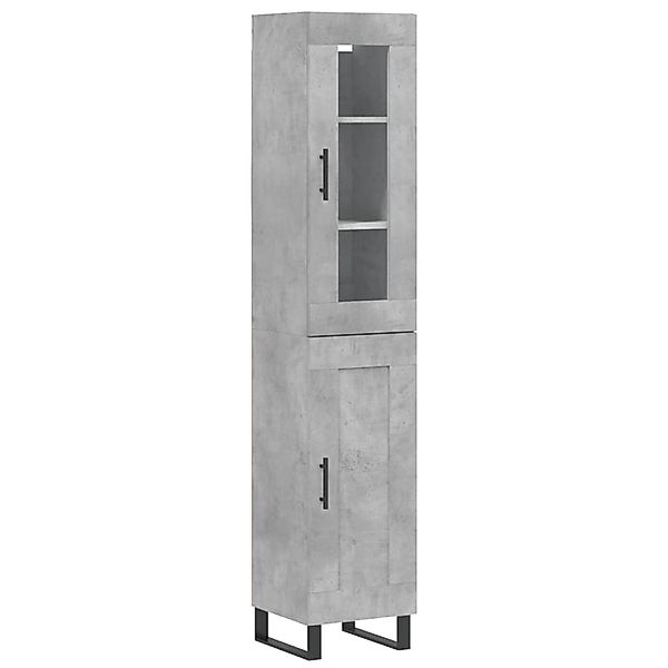 vidaXL Highboard Betongrau 34,5x34x180 cm Holzwerkstoff 3199517 günstig online kaufen