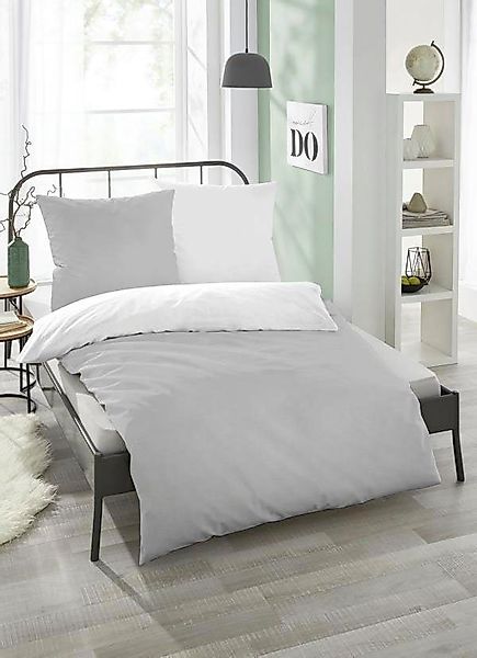 Castell - Markenbettwäsche Wendebettwäsche "Uni-Microfaser-Satin in Gr. 135 günstig online kaufen