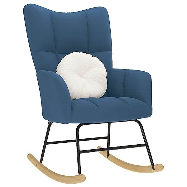 vidaXL Schaukelstuhl, Schaukelstuhl Blau Stoff günstig online kaufen