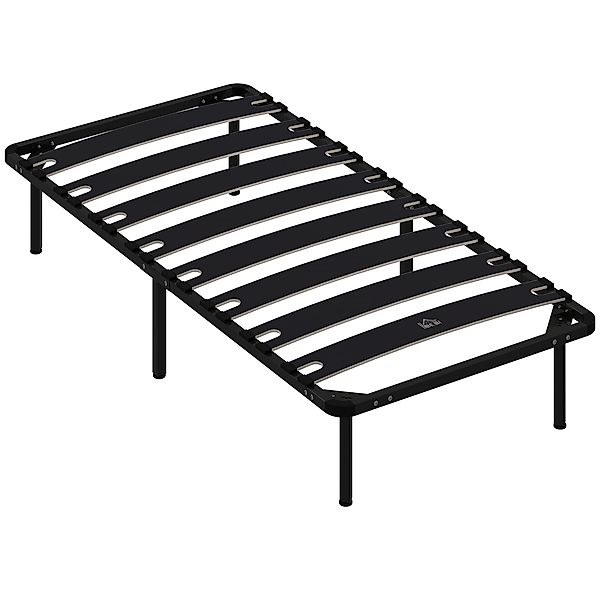 HOMCOM Bettgestell 90 x 190 cm, Einzelbett mit massivholz-Lattenrost und Fü günstig online kaufen