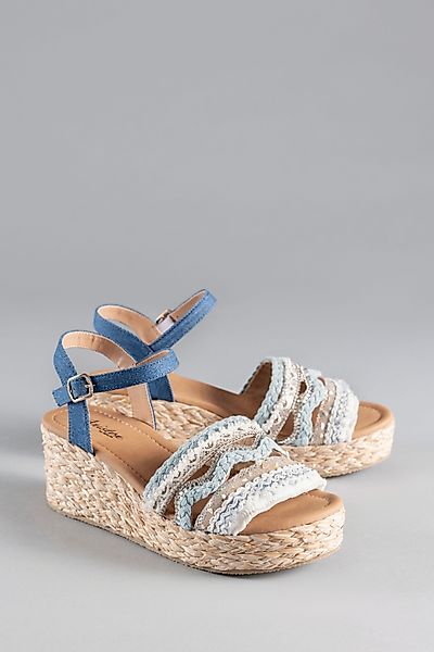 Aniston SHOES Keilsandalette, Sandale, Sommerschuh, Pailletten günstig online kaufen