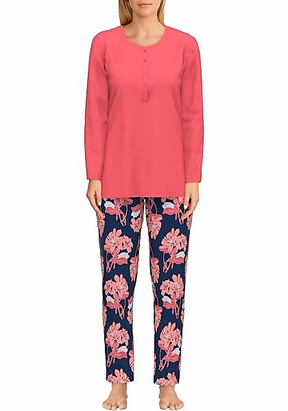 GÖTZBURG Pyjama "Herbstblume", (2 tlg.), Knopfleiste, Langarm, Rundhalsauss günstig online kaufen