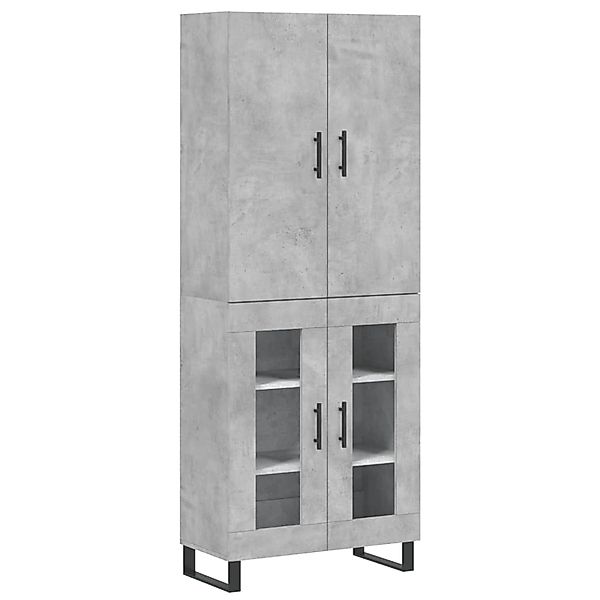 vidaXL Highboard Betongrau 69,5x34x180 cm Holzwerkstoff 3195759 günstig online kaufen